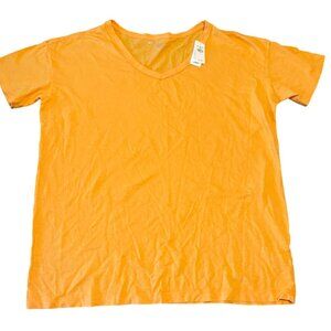 Aerie Womens Orange Oversize‎  V-Neck T-Shirt M